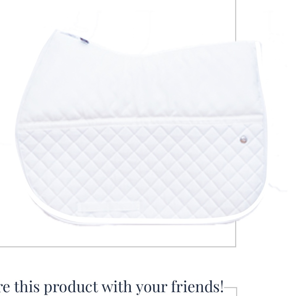 Elegant White Quilted Saddle Pad